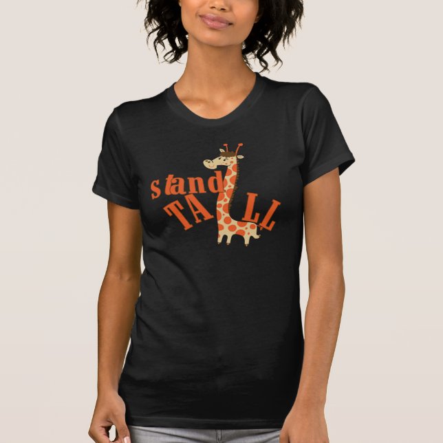 Högväxt giraffstativ tee shirt (Framsida)