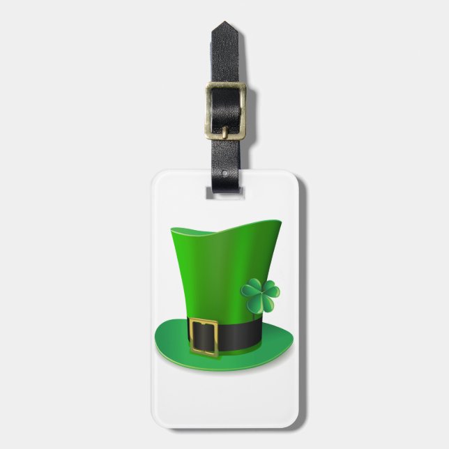 Högväxt märkre för st patricks dayhattbagage bagagebricka (Vertikal Framsida)