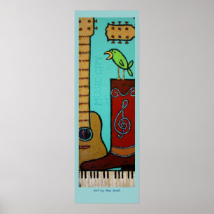 högväxt musikstadsaffisch poster