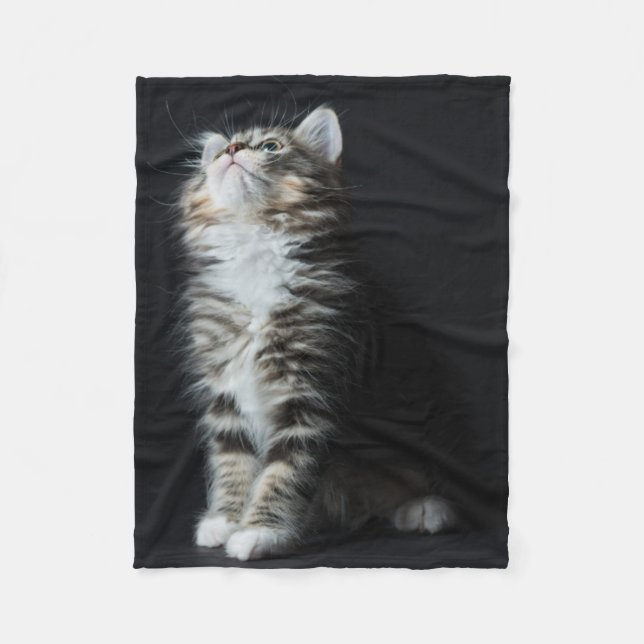 Högväxt Tabby Fleecefilt (Framsidan)