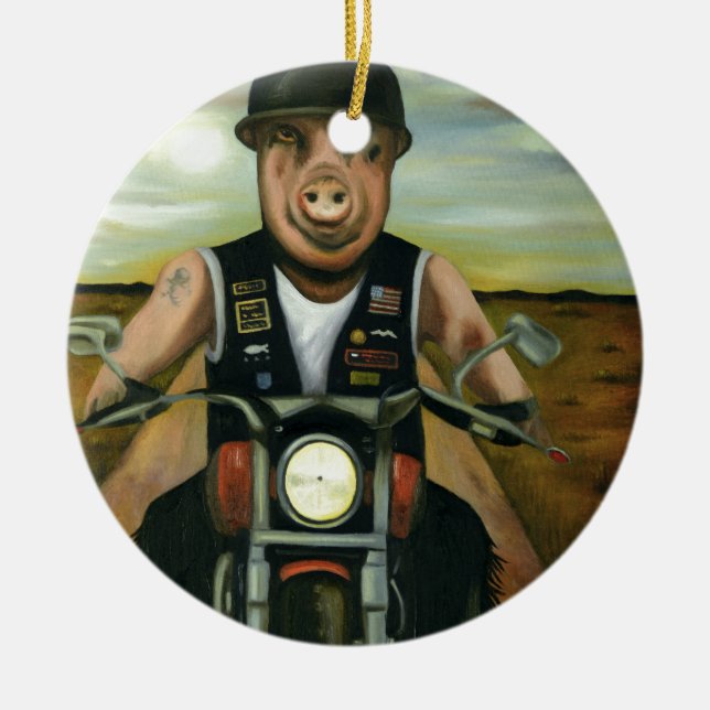 Hogvild Julgransprydnad Keramik (Framsidan)