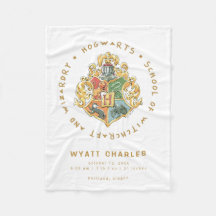 HOGWARTS™ Baby Birth Stats Fleece Blanket