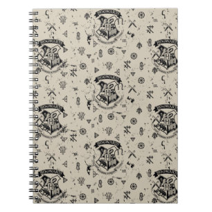 HOGWARTS™ Beige Mönster Anteckningsbok