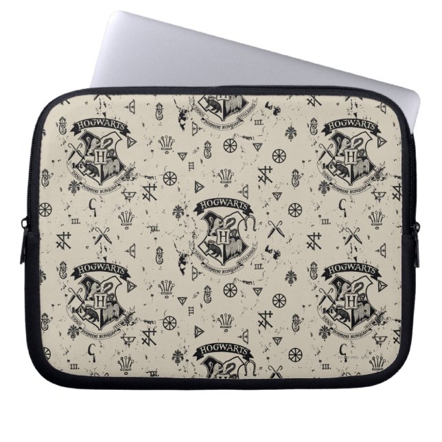 HOGWARTS™ Beige Mönster Laptop Sleeve (Framsidan)