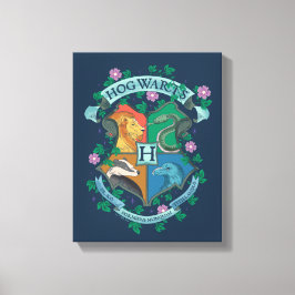 HOGWARTS™ Blommig Krön Canvastryck