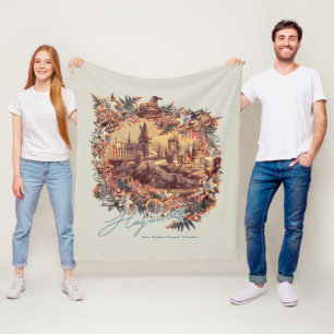 HOGWARTS™ CASTLE Blommigt Graphics Fleecefilt