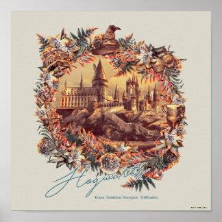 HOGWARTS™ CASTLE Blommigt Graphics Poster