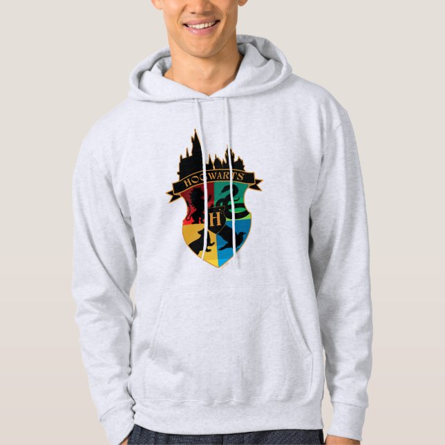 HOGWARTS™ Castle Crest House Pride Badge Hoodie (Framsida)