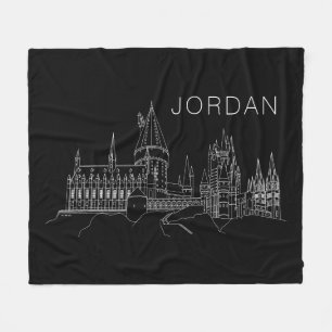 HOGWARTS™ CASTLE-kontur Fleecefilt