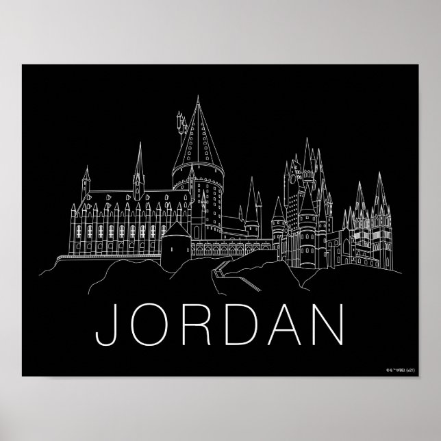 HOGWARTS™ CASTLE-kontur Poster (Framsidan)