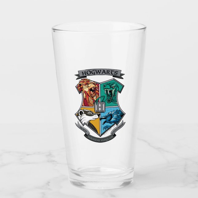 HOGWARTS™ Crosshatched Emblem Glaskopp (Framsida)