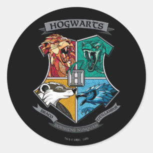 HOGWARTS™ Crosshatched Emblem Runt Klistermärke