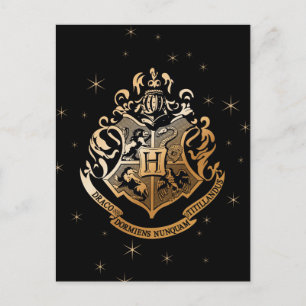 HOGWARTS™ Glänsande Gyllene Vapen Helg Vykort