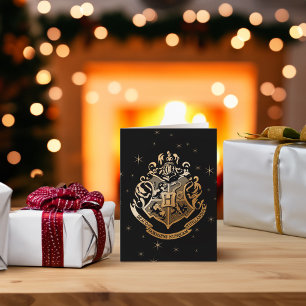 HOGWARTS™ Glyssning Golden Vapensköld Helgkort