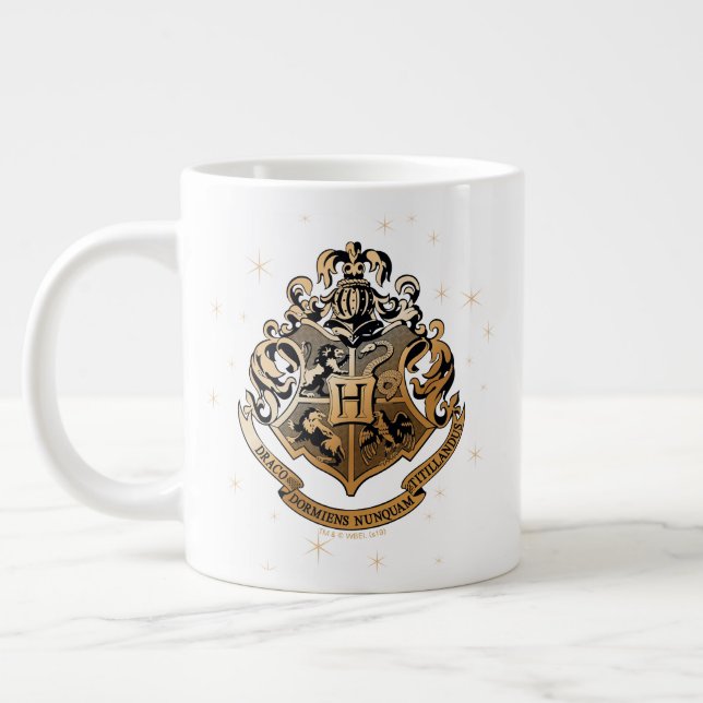 HOGWARTS™ Glyssningsenhet Golden Vapensköld Jumbo Mugg (Vänster)