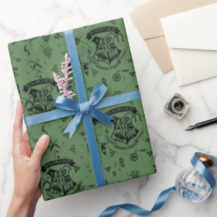 HOGWARTS™ Grönt Mönster Presentpapper