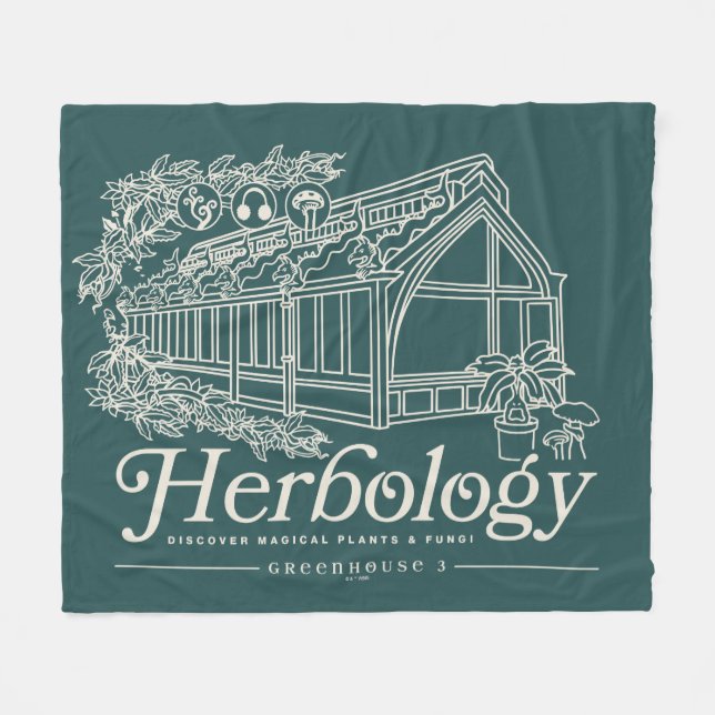 HOGWARTS™ Herbology Greenhouse Fleecefilt (Framsidan (Horisontell))