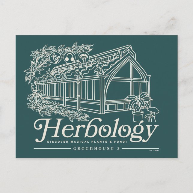 HOGWARTS™ Herbology Greenhouse Vykort (Framsida)