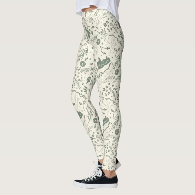 HOGWARTS™ Herbology Magic Mönster Leggings (Vänster)