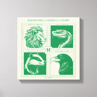 HOGWARTS™ House Animals Grid Canvastryck