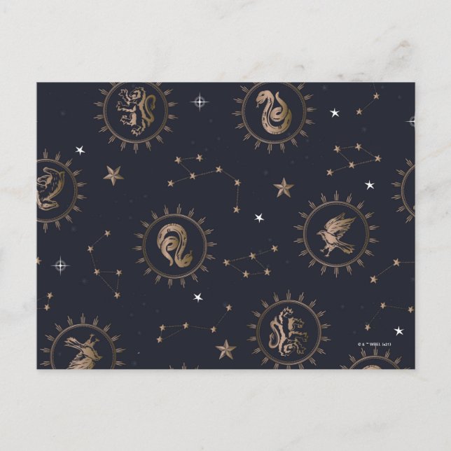 Hogwarts House Vapensköld Constellation Mönster Vykort (Framsida)