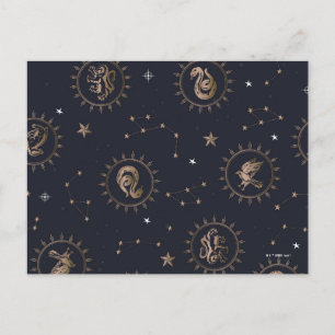 Hogwarts House Vapensköld Constellation Mönster Vykort