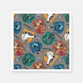 HOGWARTS™ Houses Crosshatched Pattern Pappersservett
