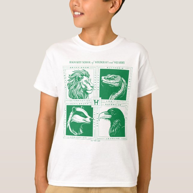 HOGWARTS™ Husdjur Grid T Shirt (Framsida)