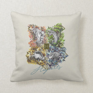 HOGWARTS™-märke med blomsterdesign Kudde