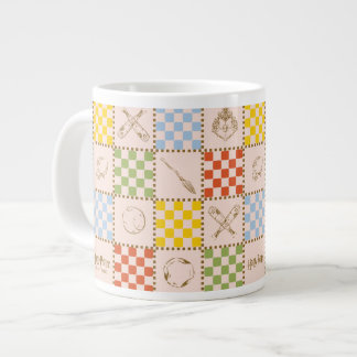 HOGWARTS™ QUIDDITCH™ Lagchecksmönster Jumbo Mugg