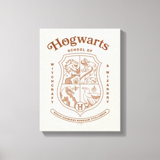HOGWARTS™ School of Witchcraft and Wizardry Crest Canvastryck (Framsida)