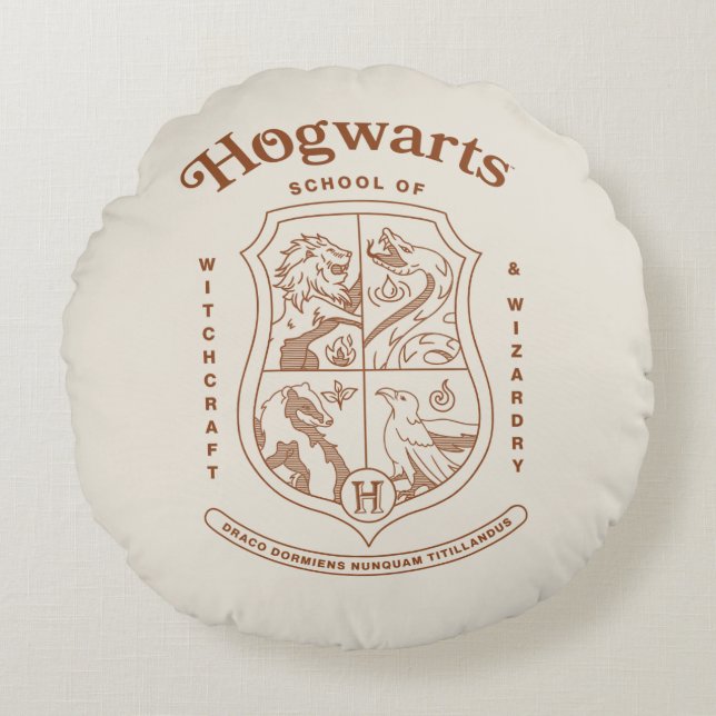 HOGWARTS™ School of Witchcraft and Wizardry Crest Rund Kudde (Framsidan)