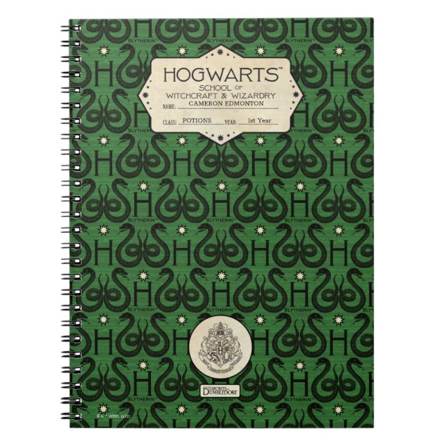 HOGWARTS™ School SLYTHERIN™-klass Anteckningsbok (Framsidan)