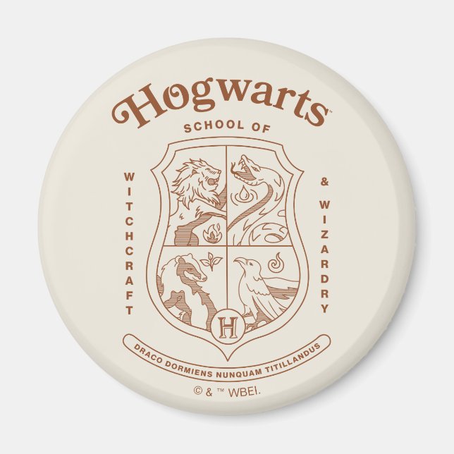 HOGWARTS™ Skola för Häxkonst och Trolldom Vapen Magnet (Framsidan)