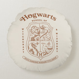 HOGWARTS™ Skola för Häxkonst och Trolldom Vapen Rund Kudde