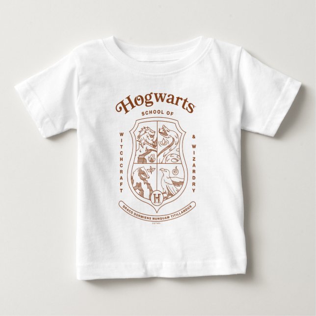 HOGWARTS™ Skolan för Häxkonster och Magi Vapen T Shirt (Framsida)