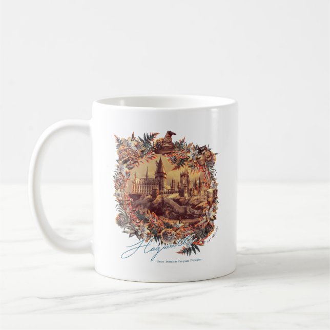 HOGWARTS™ SLOTT Blommönster Kaffemugg (Vänster)