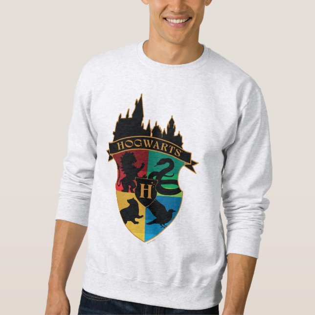 HOGWARTS™ Slott Husets Stolt Badge Lång Ärmad Tröja (Framsida)