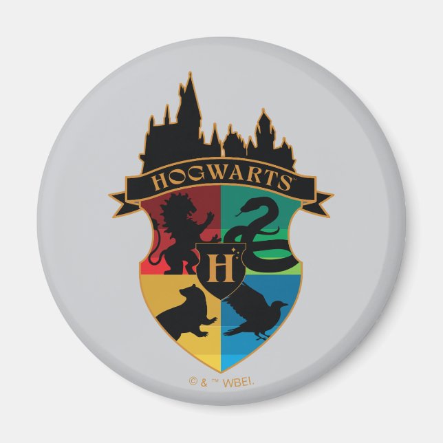 HOGWARTS™ Slott Vapen Hus Stolt Badge Magnet (Framsidan)