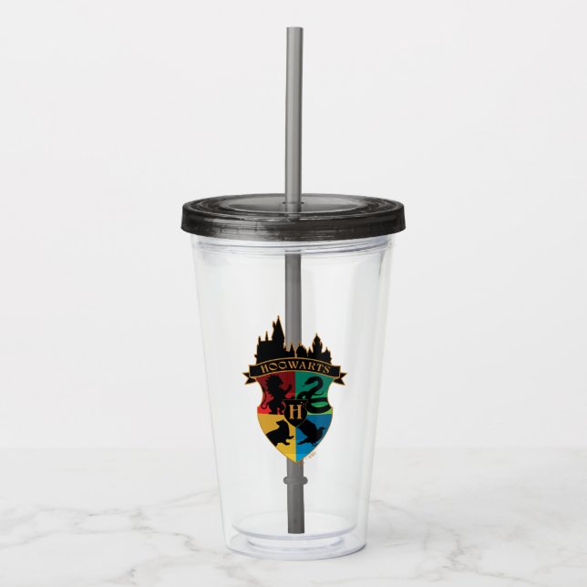 HOGWARTS™ Slott Vapen Hus Stolt Badge Take Away Mugg (Framsida)