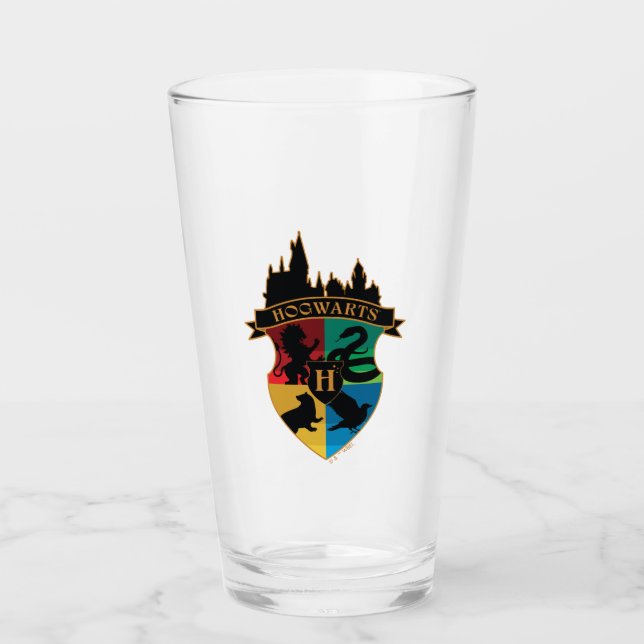 HOGWARTS™ Slott Vapen Hus Stolt Pride Märke Glaskopp (Framsida)