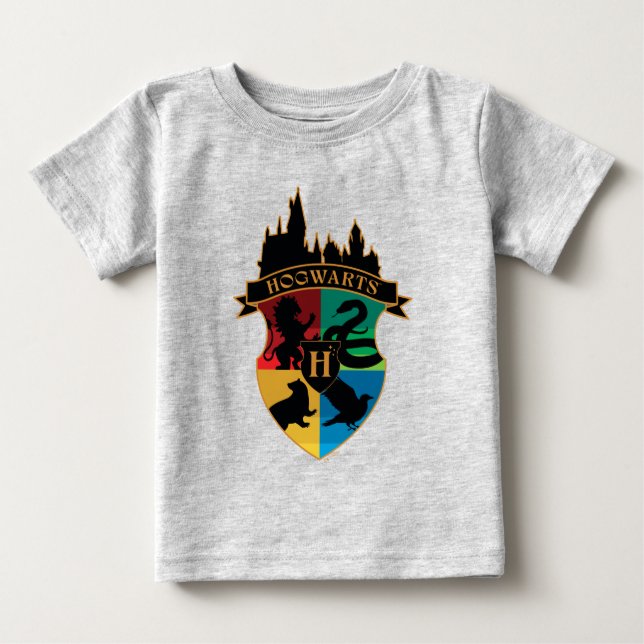 HOGWARTS™ Slott Vapen Hus Stolt Pride-märke T Shirt (Framsida)