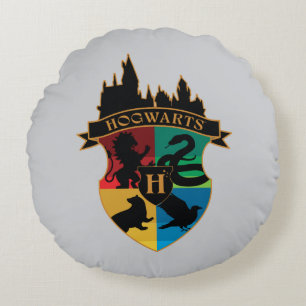 HOGWARTS™ Slott Vapen Hus Stolthet Badge Rund Kudde