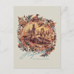 HOGWARTS™-SLOTTS Blommig grafik Vykort
