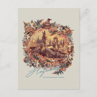 HOGWARTS™-SLOTTS Blommig grafik Vykort