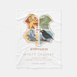 HOGWARTS™ Tecknad Baby Birth Stats Fleece Blanket