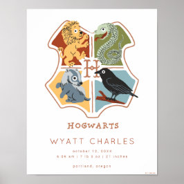 HOGWARTS™ Tecknad Baby Birth Stats Poster