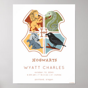 HOGWARTS™ Tecknad Baby Birth Stats Poster