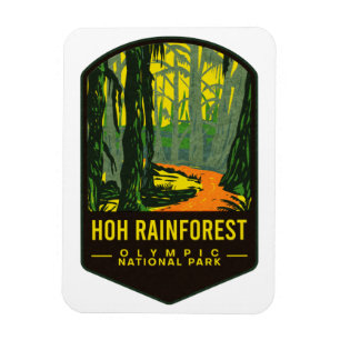Hoh Rain Forest Olympic nationalpark Magnet