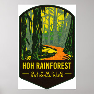 Hoh Rain Forest Olympic nationalpark Poster